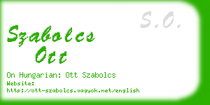 szabolcs ott business card